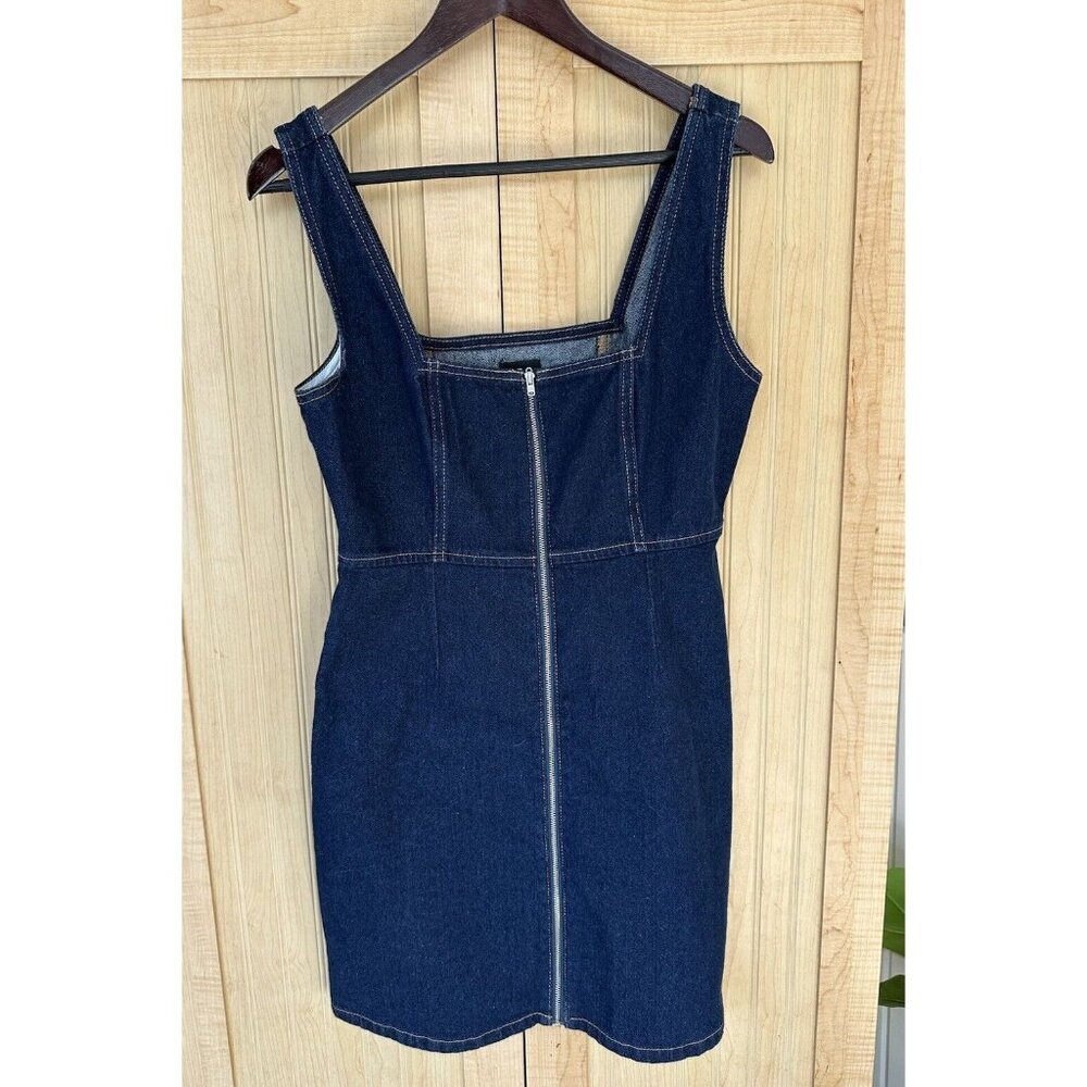 NWT URBAN OUTFITTERS BDG Zella Denim Zip Up Mini Dress in Size 6 casual - Picture 2 of 6